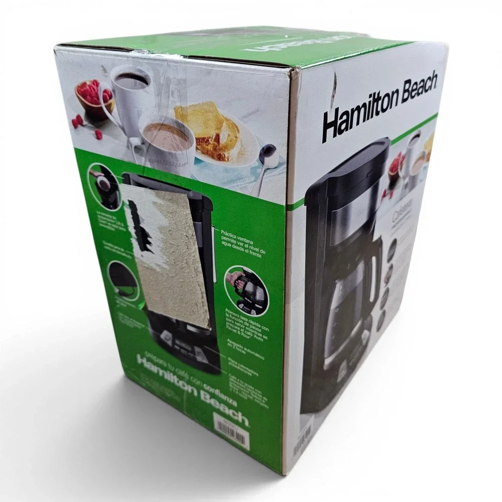 Hamilton Beach Coffee Maker 12 Cup Black New Programmable Auto Pause 46205